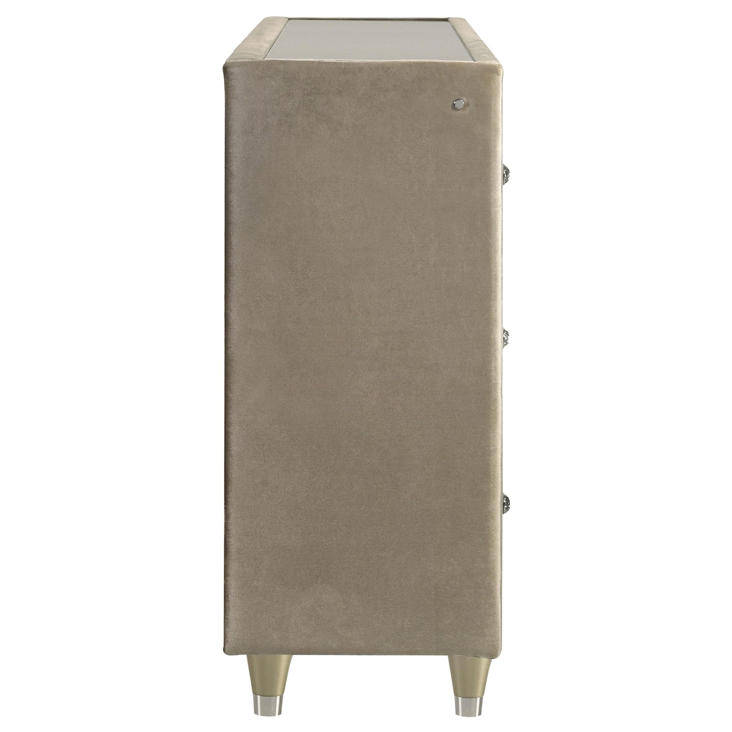 Lorient 8-drawer LED Bedroom Flame Box Dresser Ivory Camel - 222663FB