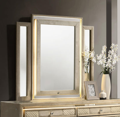Lorient LED Dresser Mirror Ivory and Camel - 222664