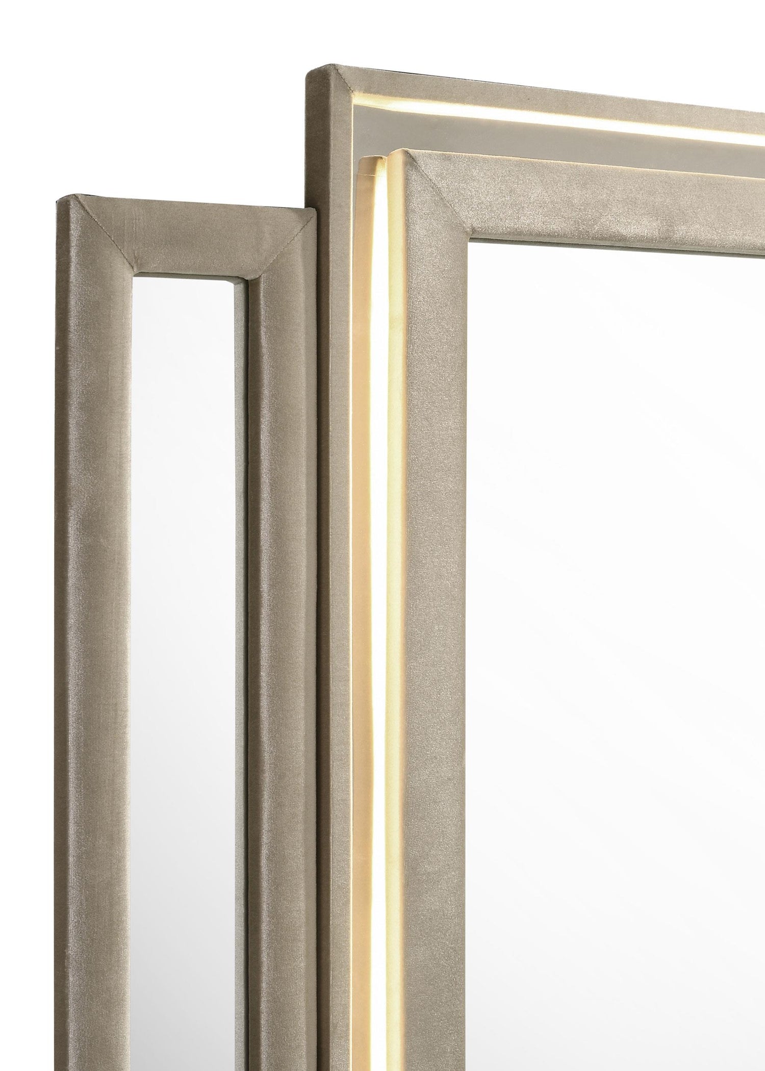 Lorient LED Dresser Mirror Ivory and Camel - 222664