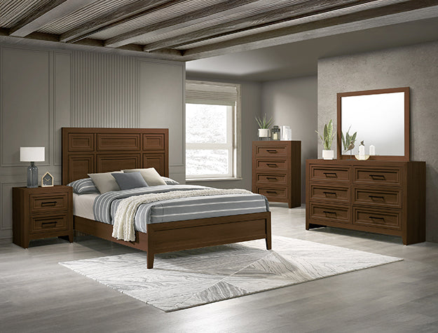 Lorraine Full Hb/Footboard Brown - B6610-F-HBFB