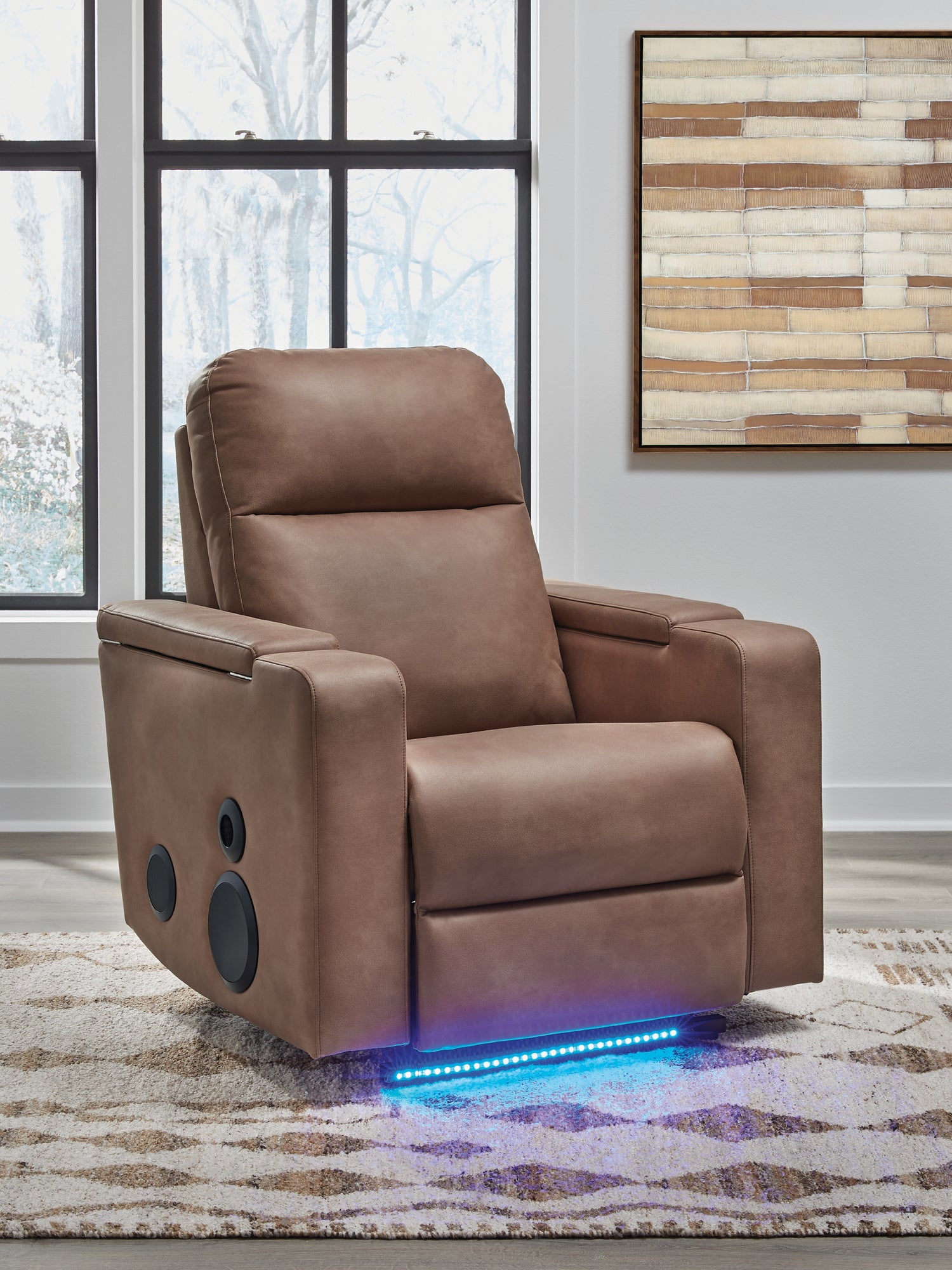 Lorrenton Caramel Power Glider Recliner with Audio System - PC9022042A