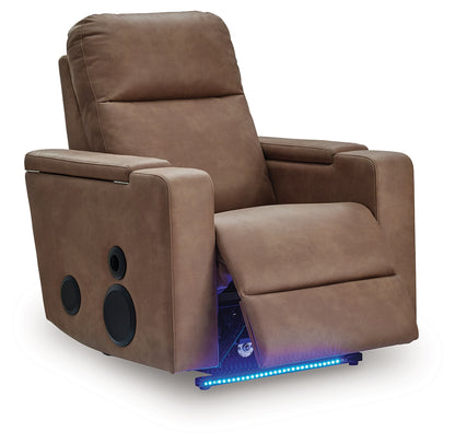 Lorrenton Caramel Power Glider Recliner with Audio System - PC9022042A