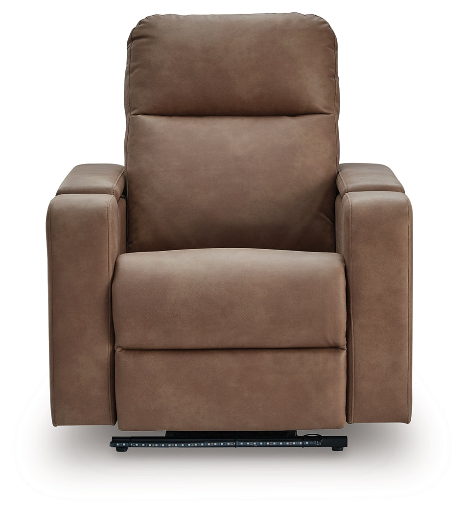 Lorrenton Caramel Power Glider Recliner with Audio System - PC9022042A
