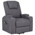 Louie Chenille Upholstered Power Lift Massage Chair Grey - 610453P