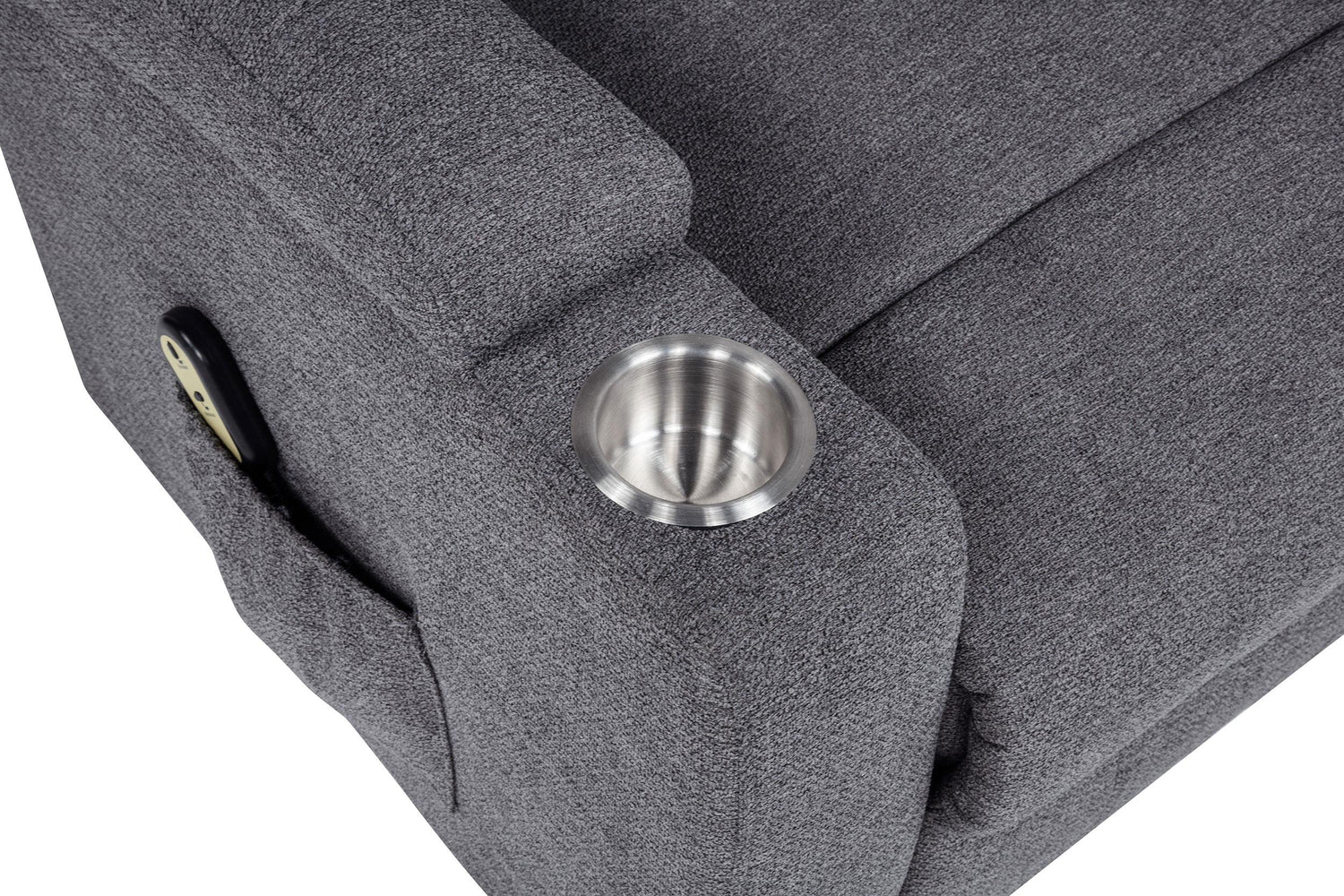 Louie Chenille Upholstered Power Lift Massage Chair Grey - 610453P