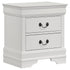 Louis Philippe 2-drawer Nightstand Bedside Table White - 202442