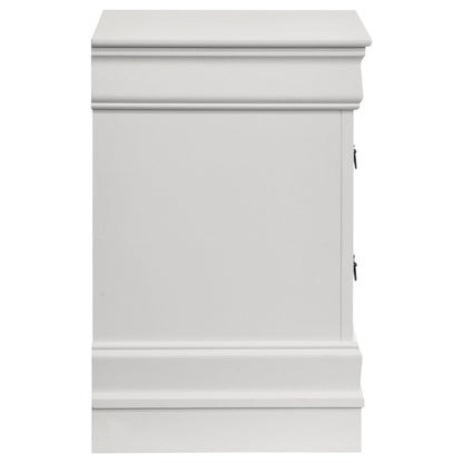 Louis Philippe 2-drawer Nightstand Bedside Table White - 202442