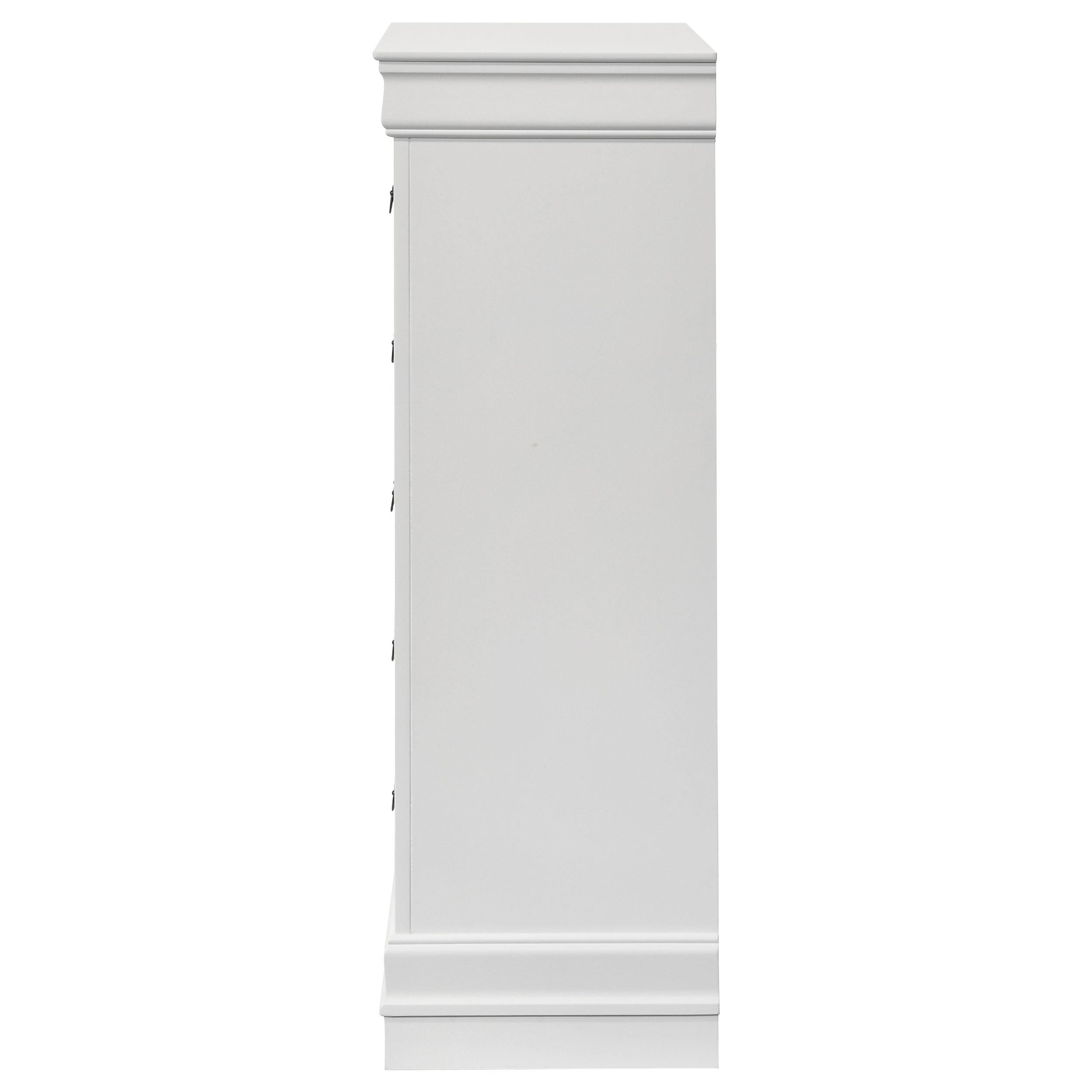 Louis Philippe 5-drawer Bedroom Chest White - 202445