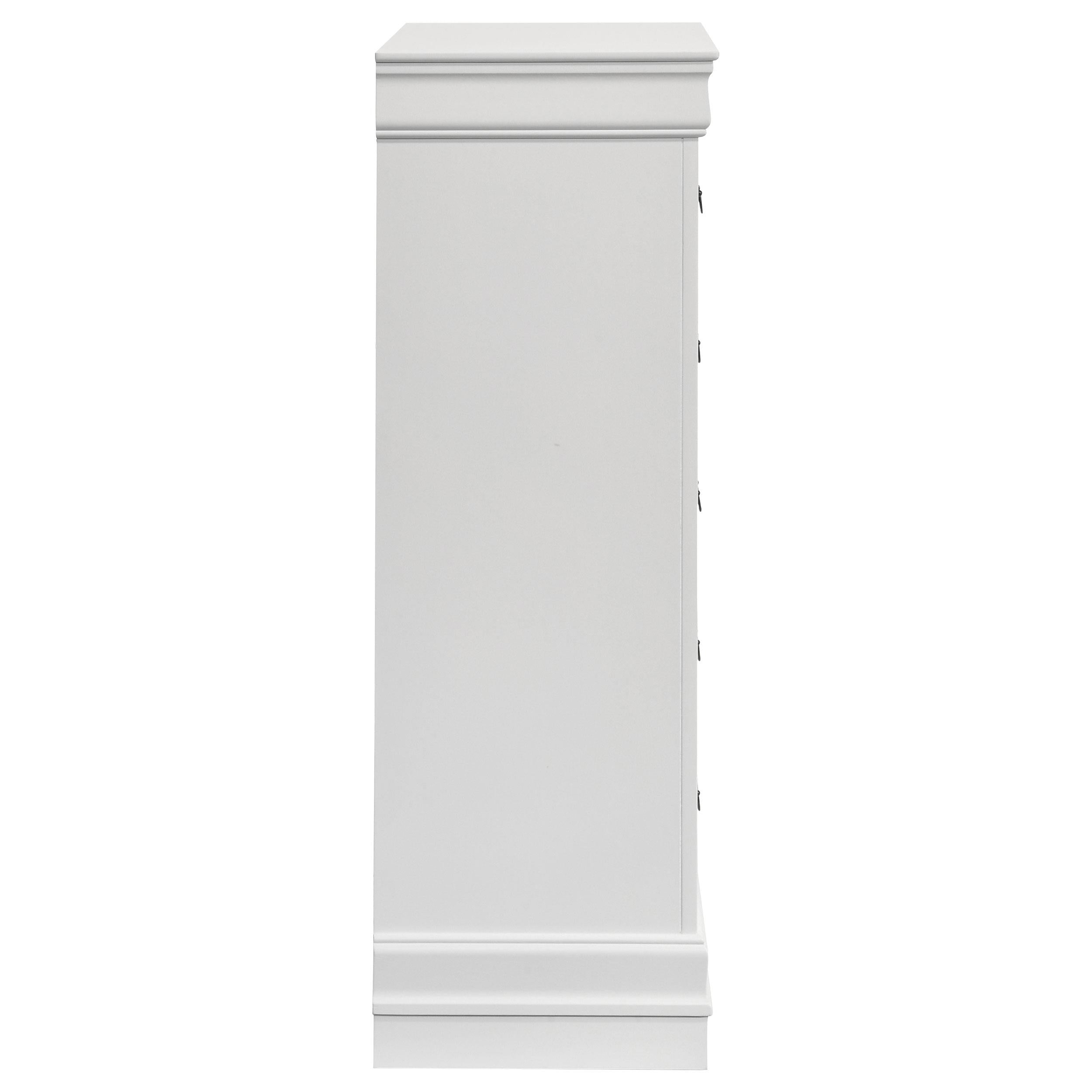 Louis Philippe 5-drawer Bedroom Chest White - 202445