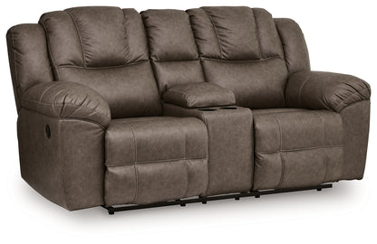Lowilla Driftwood Reclining Loveseat with Console - PC6450694