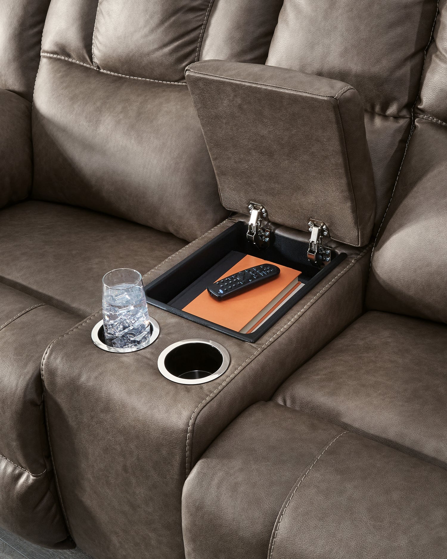 Lowilla Driftwood Reclining Loveseat with Console - PC6450694