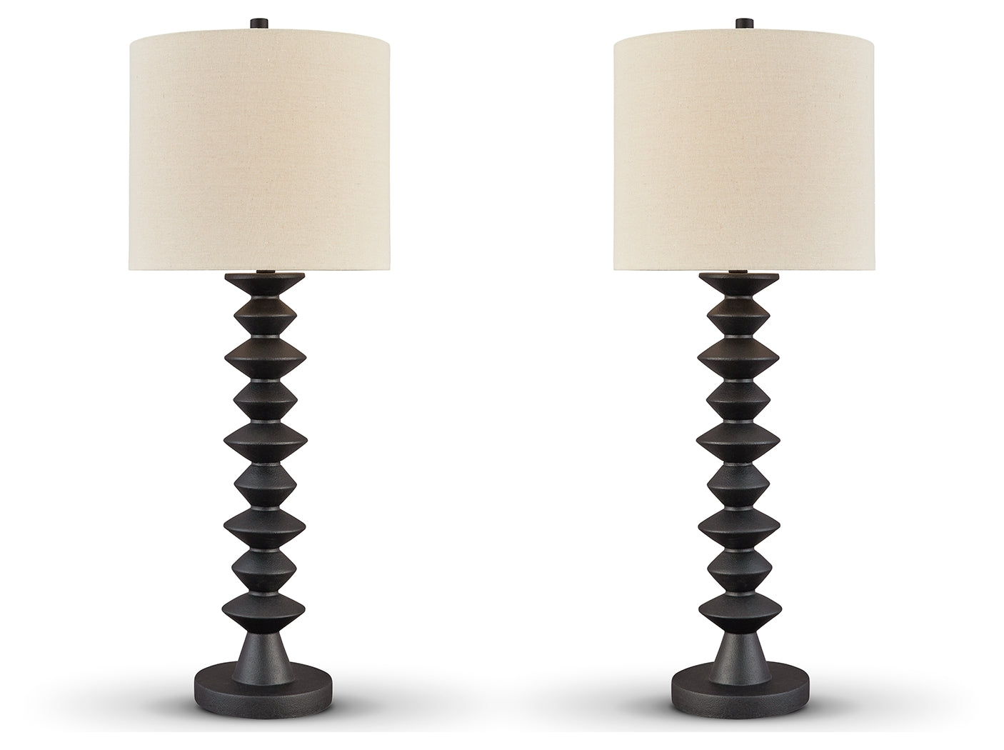 Luanndon 2-Piece Table Lamp Set in Black - PKG019350