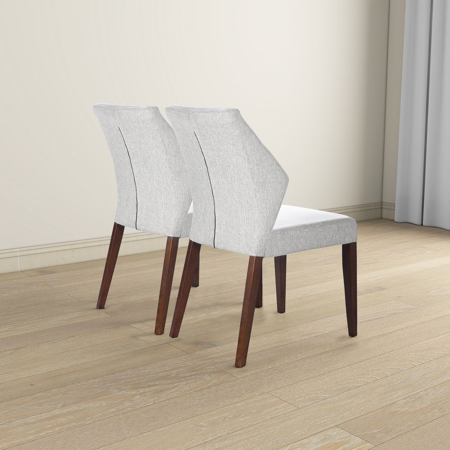Luca Light Grey Fabric Dining Chair (Set Of 2) - DCH03603101