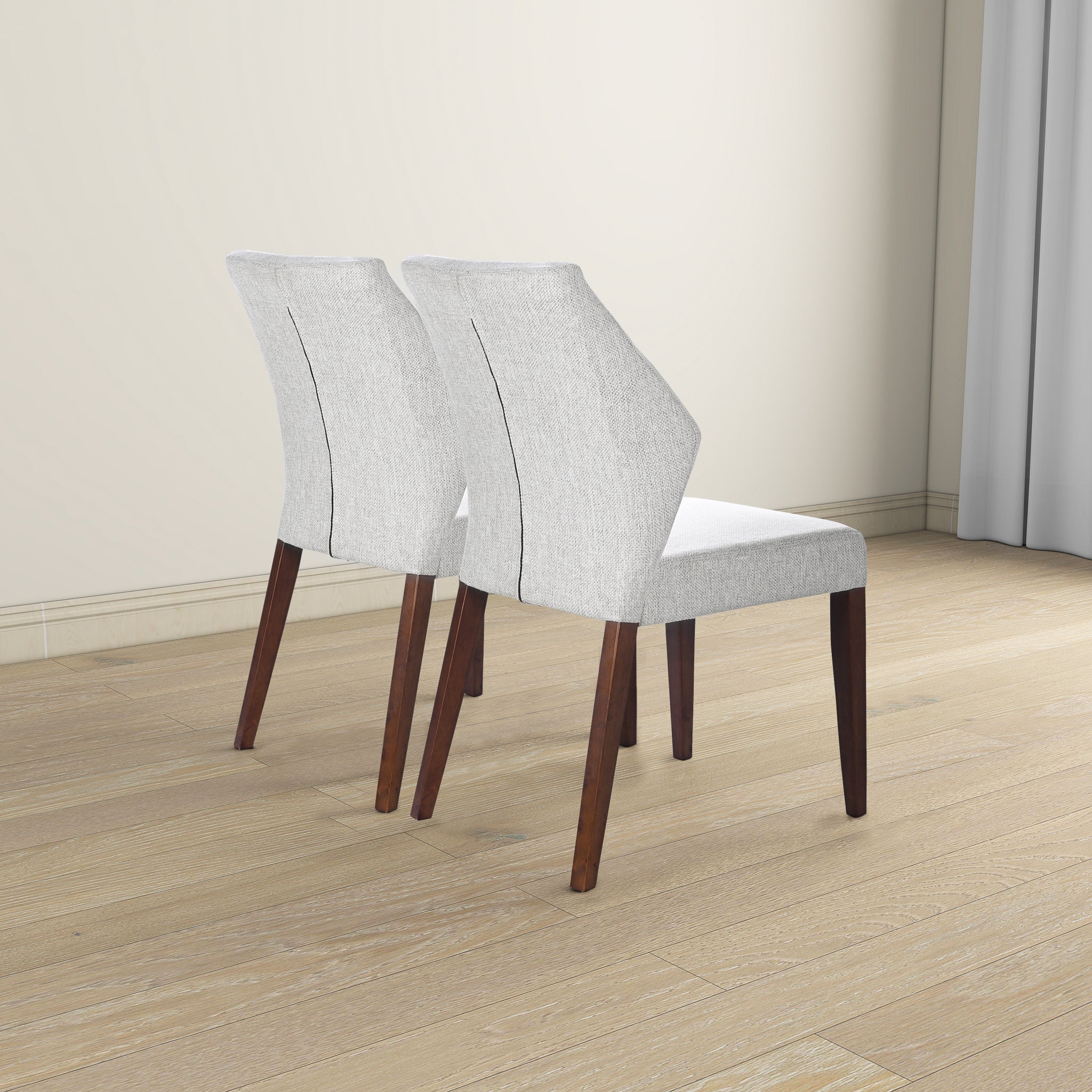 Luca Light Grey Fabric Dining Chair (Set Of 2) - DCH03603101