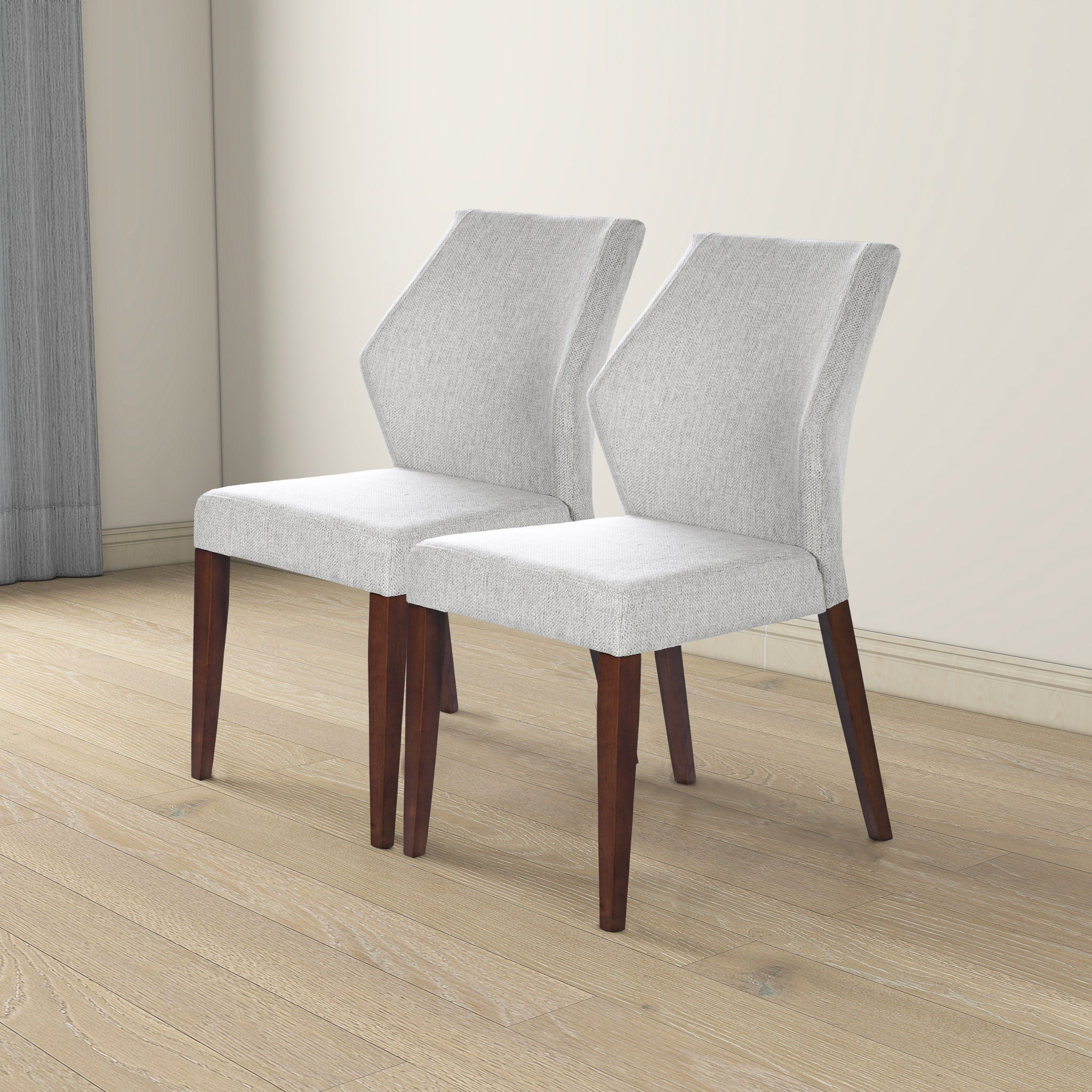 Luca Light Grey Fabric Dining Chair (Set Of 2) - DCH03603101