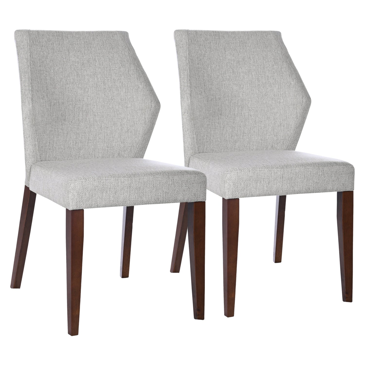 Luca Light Grey Fabric Dining Chair (Set Of 2) - DCH03603101