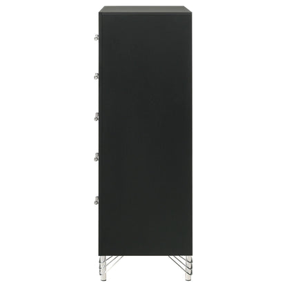 Lucia 5-drawer Bedroom Chest of Drawers Black - 224995