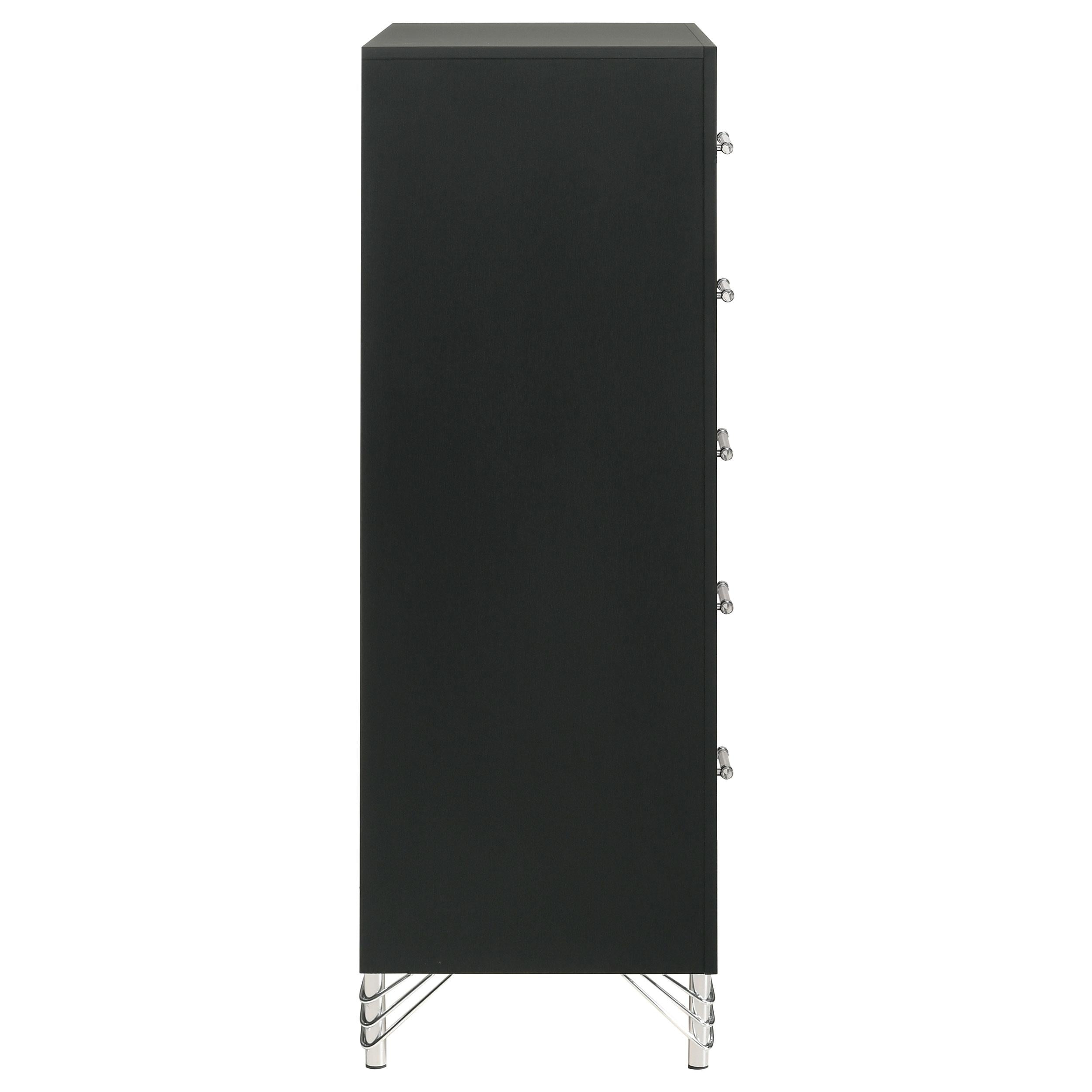 Lucia 5-drawer Bedroom Chest of Drawers Black - 224995