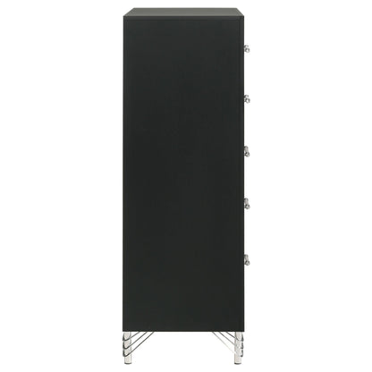 Lucia 5-drawer Bedroom Chest of Drawers Black - 224995