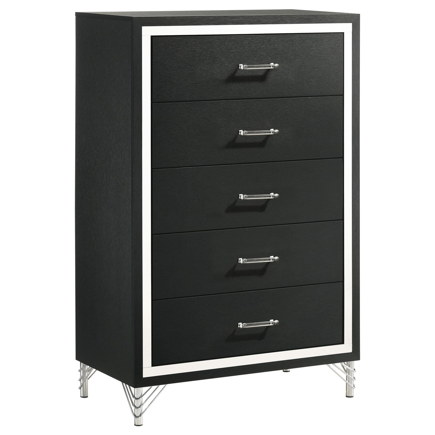 Lucia 5-piece Queen Bedroom Set Grey Black - 224991Q-S5