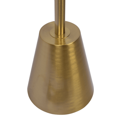 Lumina Brassed Gold Floor Lamp with Rotary Switch Triple Spots Metal Cone Base - FLL03700901