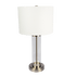 Luna Brushed Nickel Table Lamp with On/Off Switch Clear Glass Body  Metal Base - TBL03700801