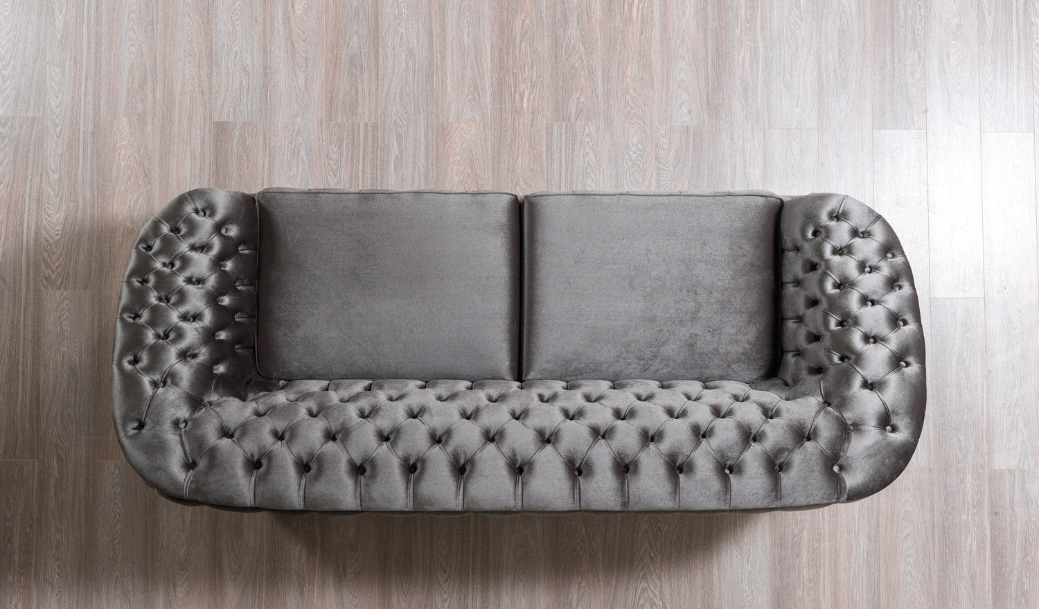 Lupino Gray Velvet Sofa &amp; Loveseat - LUPINOGRAY-SL