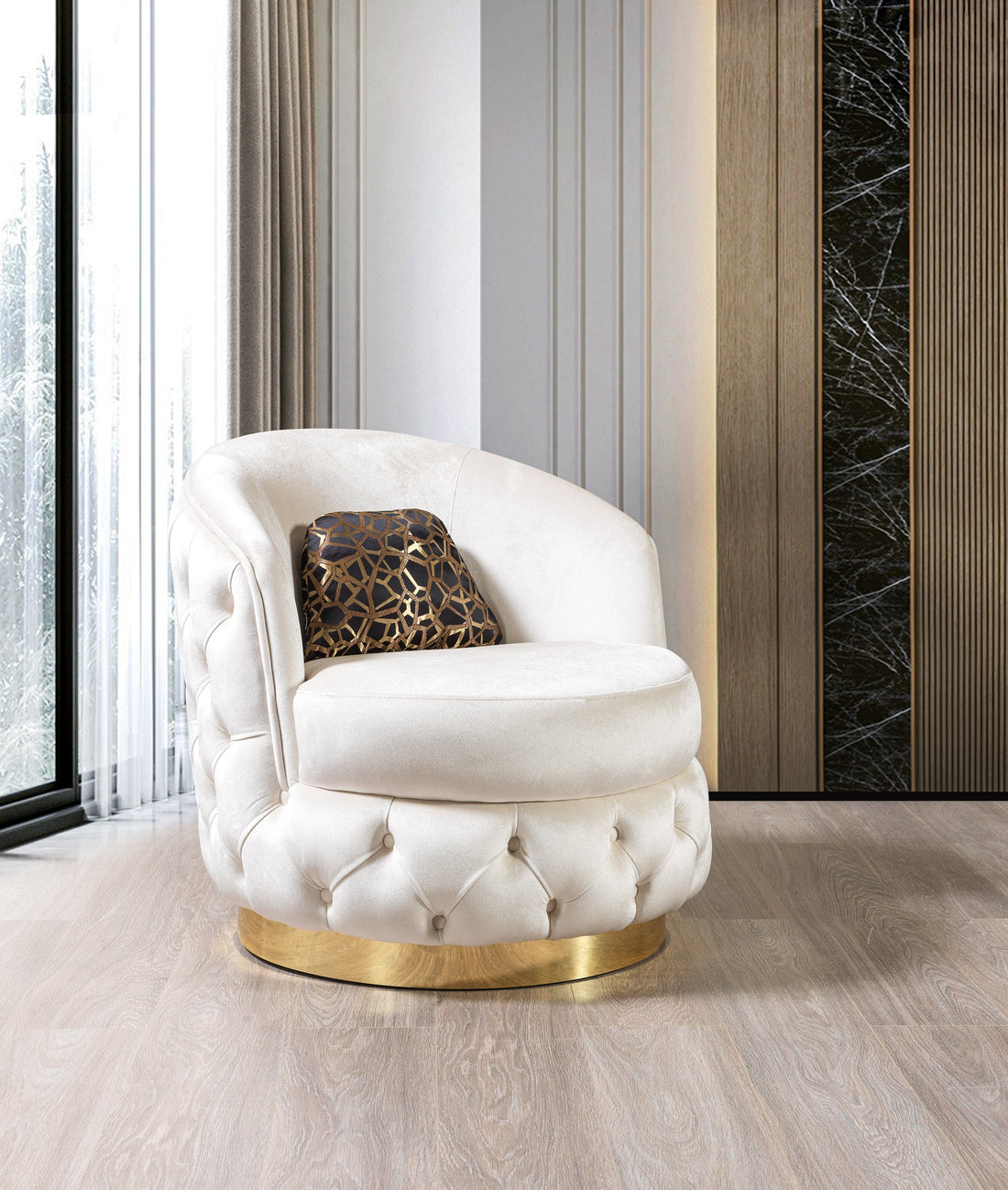 Lupino Ivory Velvet Chair [ETA: 5/10] - LUPINOIVORY-CHAIR