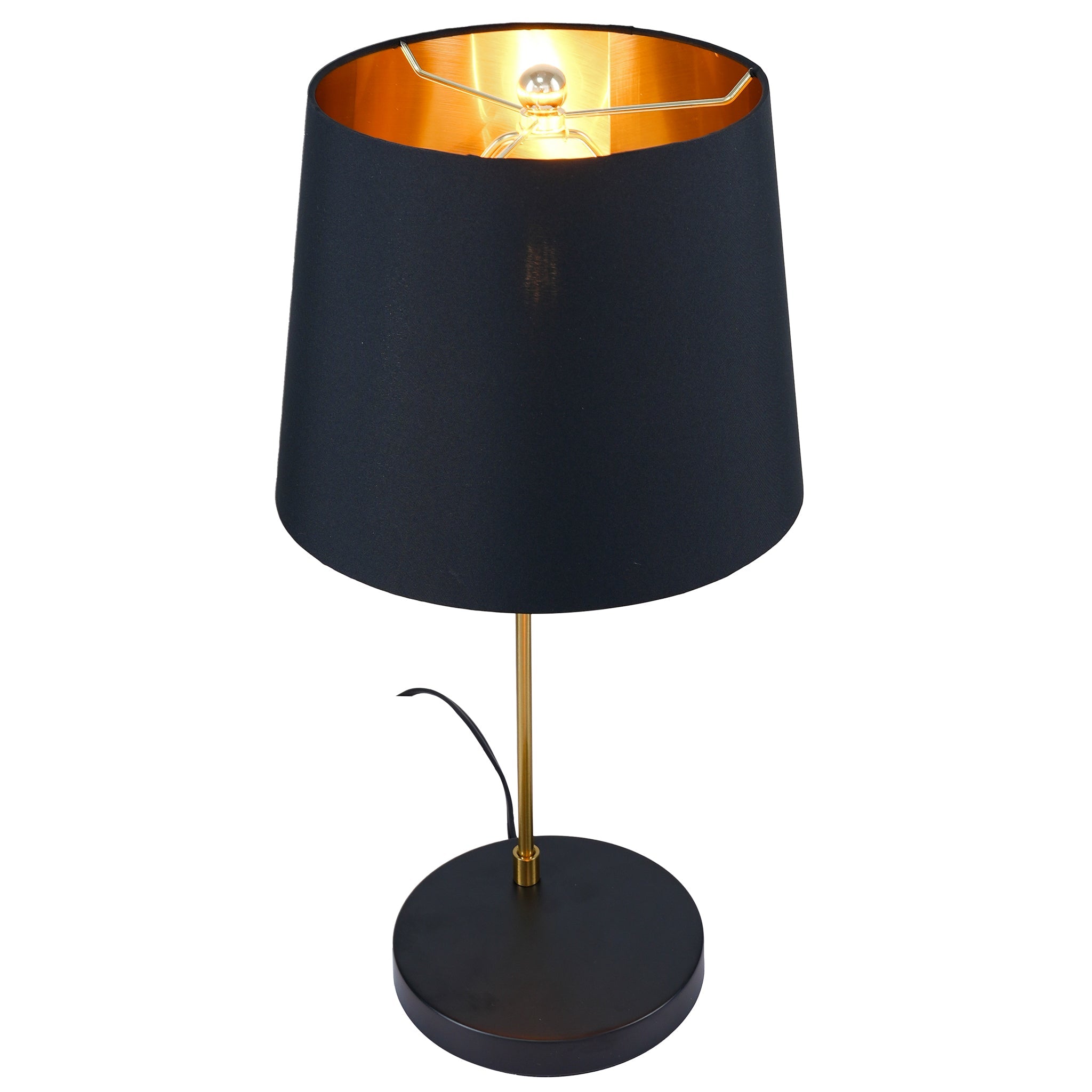 Lustrous Table Lamp - Black outer and Gold inner - TBL04001401
