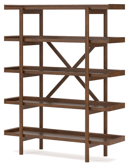 Lyncott Brown 70" Bookcase - H615-70 - Bien Home Furniture &amp; Electronics