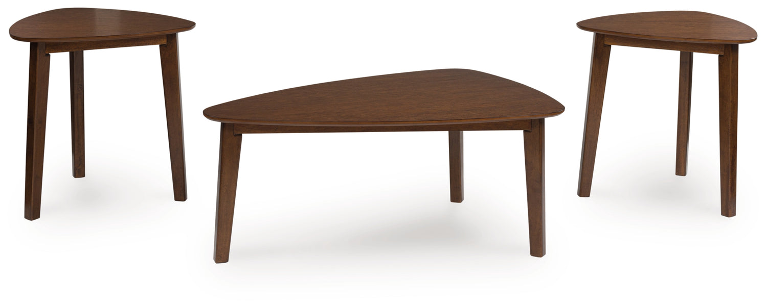 Lyncott Brown Table (Set of 3) - T135-13