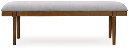Lyncott Gray/Brown 59" Upholstered Dining Bench - D615-00