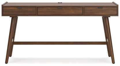 Lyncott Home Office Desk with Chair in Brown - PKG018520