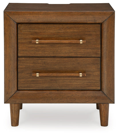 Lyncott King Upholstered Bed with Dresser and 2 Nightstands in Brown from Ashley - Luna Furniture