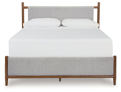 Lyncott King Upholstered Bed with Dresser and 2 Nightstands in Brown from Ashley - Luna Furniture