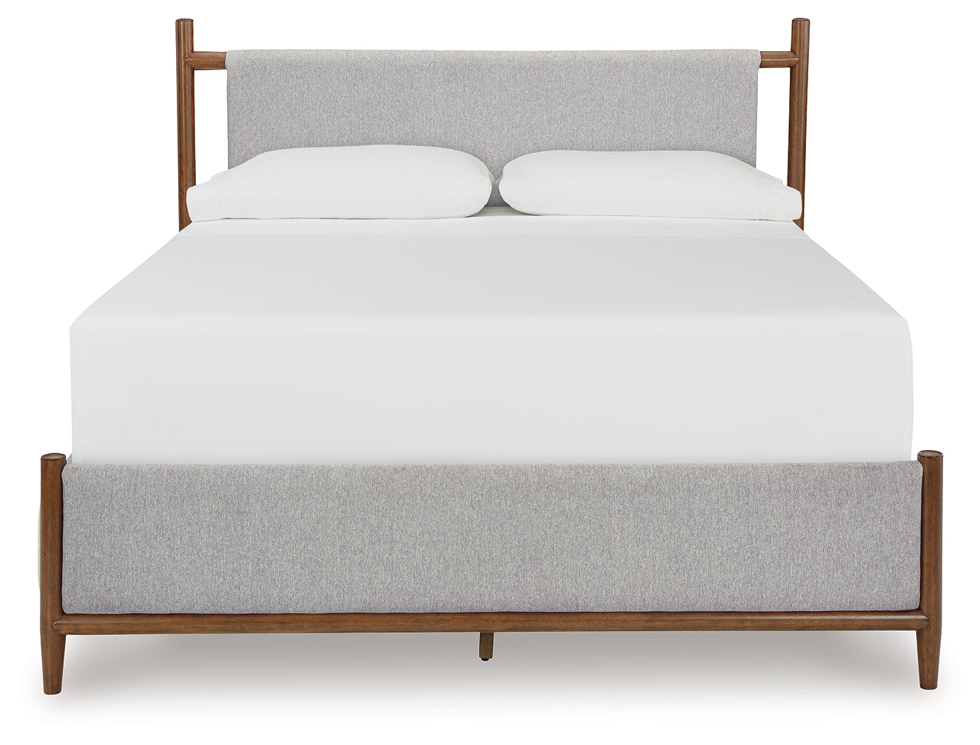 Lyncott King Upholstered Bed with Mirrored Dresser, Chest and Nightstand in Brown from Ashley - Luna Furniture