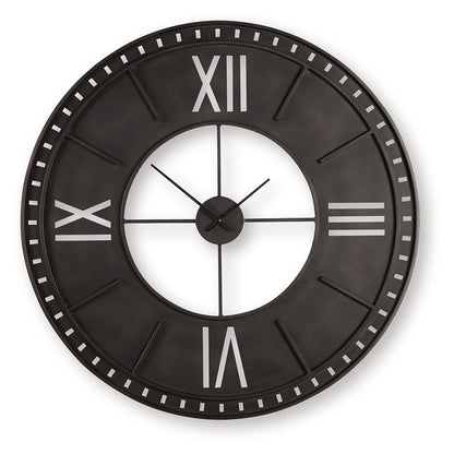 Lytle Antique Brown Wall Clock - A8010453