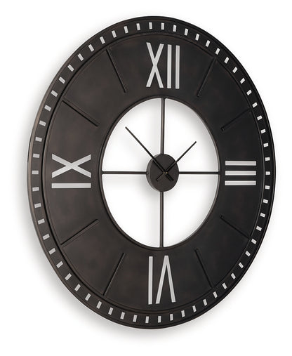 Lytle Antique Brown Wall Clock - A8010453