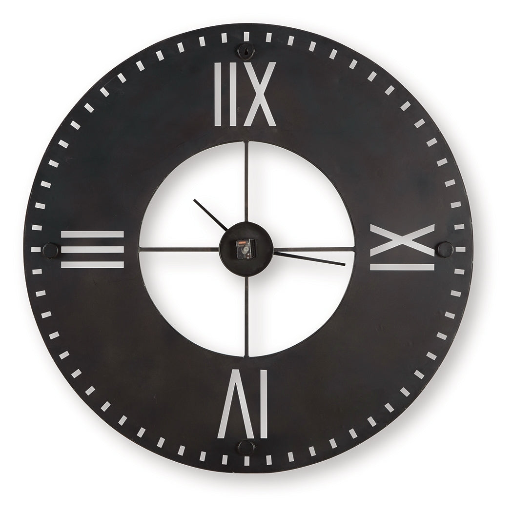 Lytle Antique Brown Wall Clock - A8010453