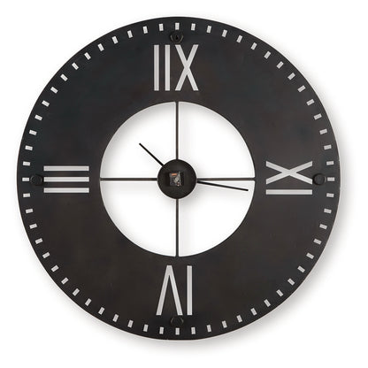 Lytle Antique Brown Wall Clock - A8010453