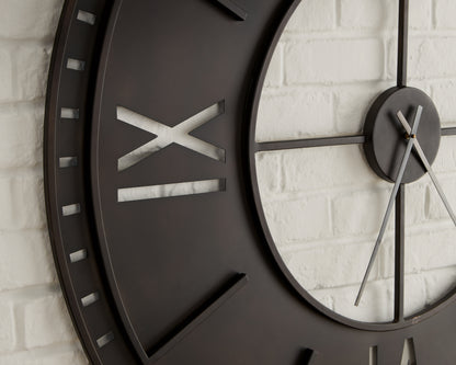 Lytle Antique Brown Wall Clock - A8010453