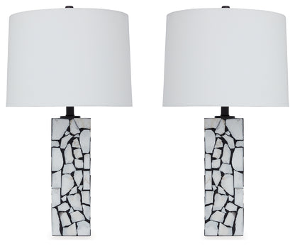 Macaria White/Black Table Lamp (Set of 2) - L429044X2