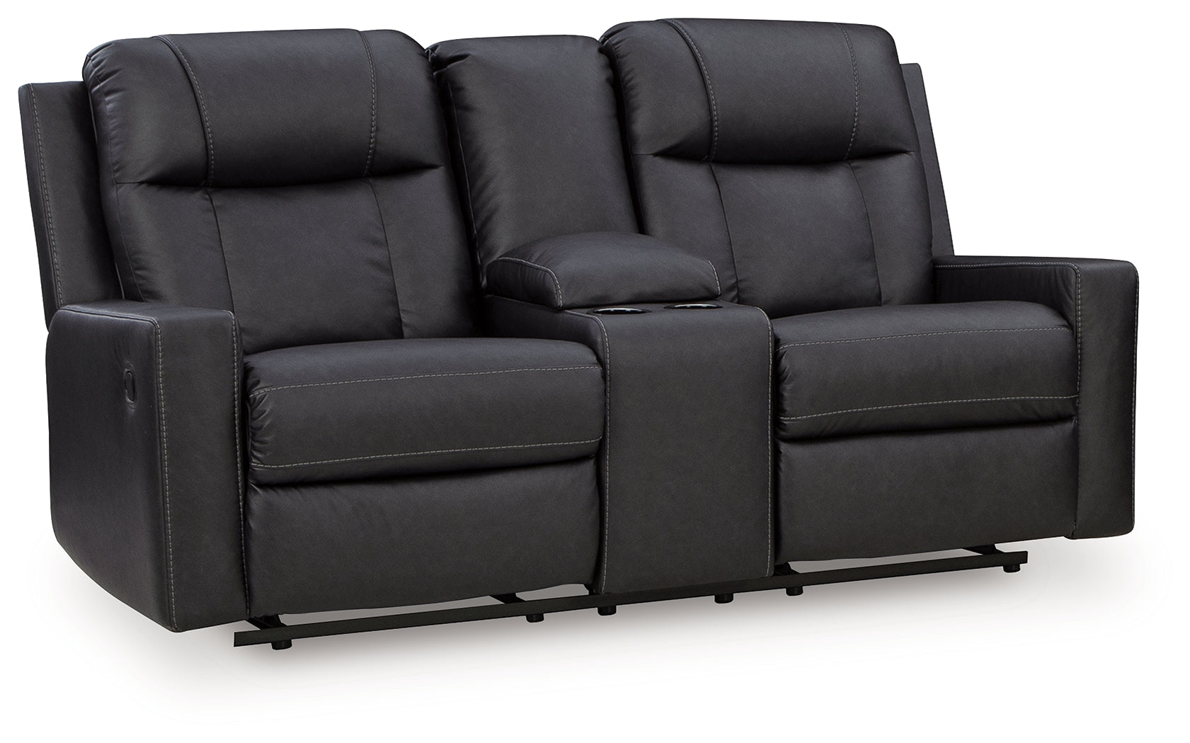 Mackmenville Carbon Reclining Loveseat with Console - 7471394