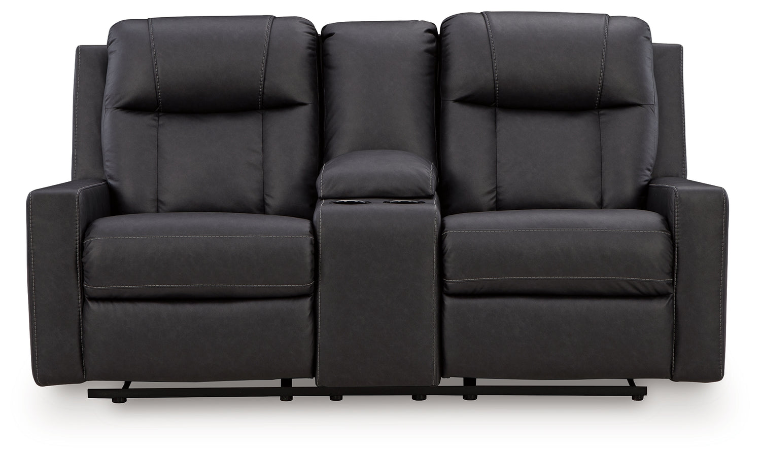 Mackmenville Carbon Reclining Loveseat with Console - 7471394