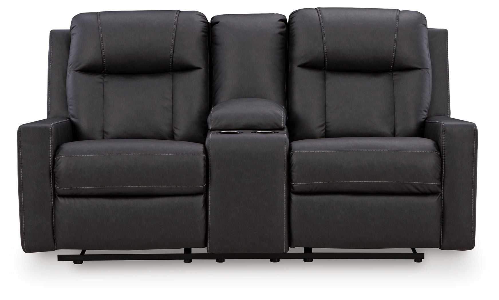 Mackmenville Carbon Reclining Loveseat with Console - 7471394