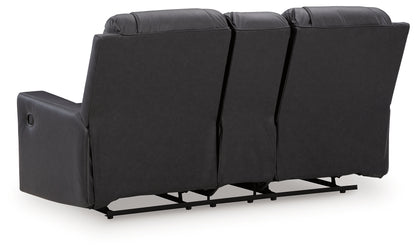 Mackmenville Carbon Reclining Loveseat with Console - 7471394