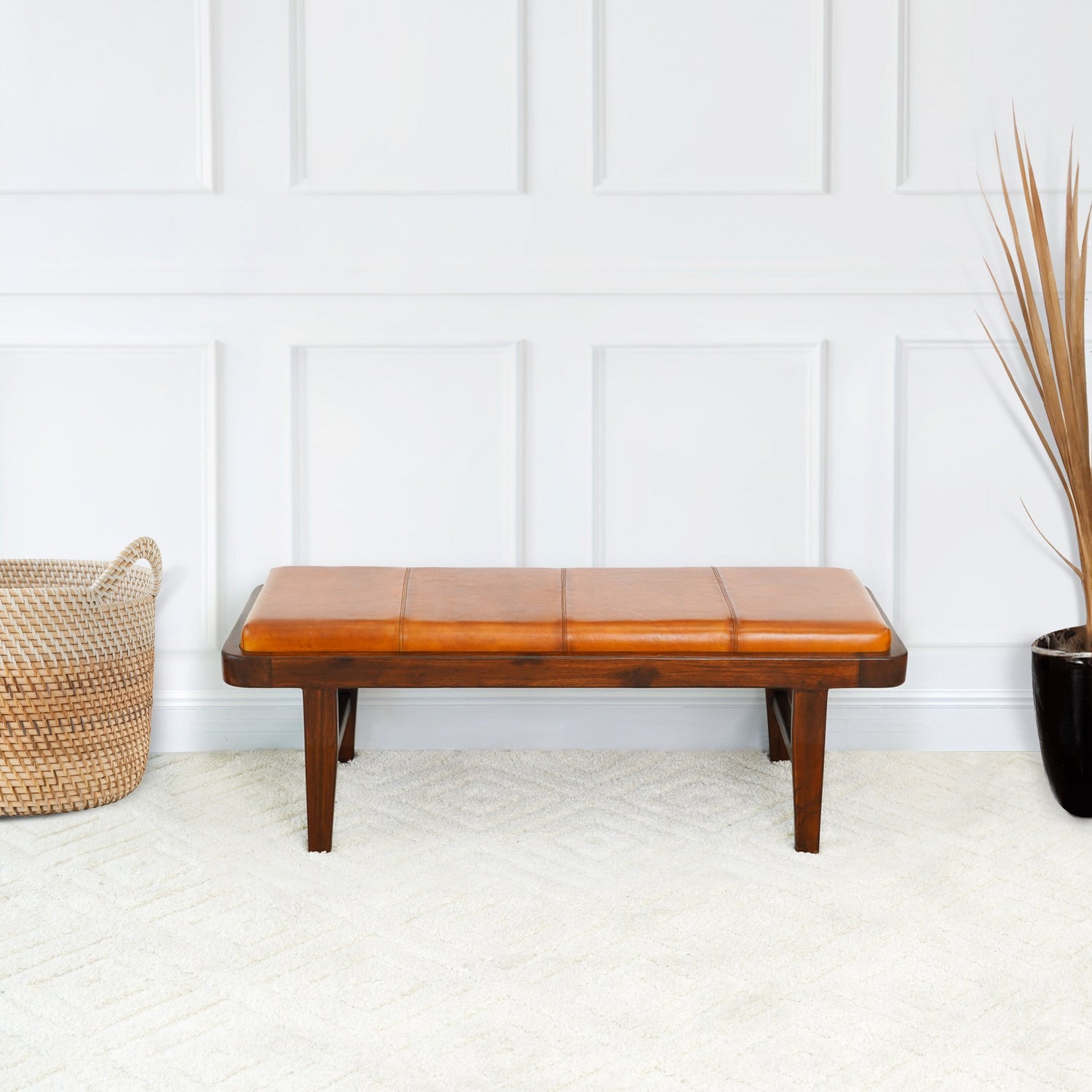 Maddox Bench (Tan Leather) - BEN01301001