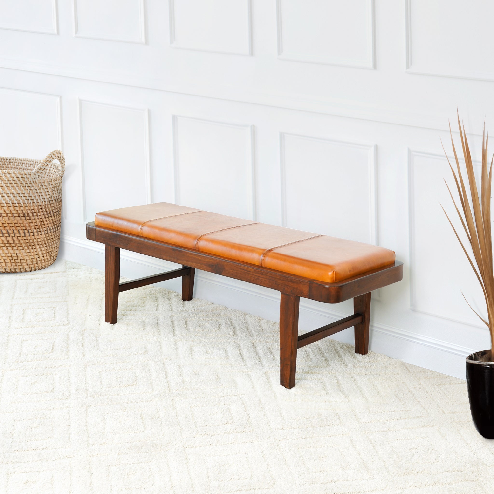 Maddox Bench (Tan Leather) - BEN01301001