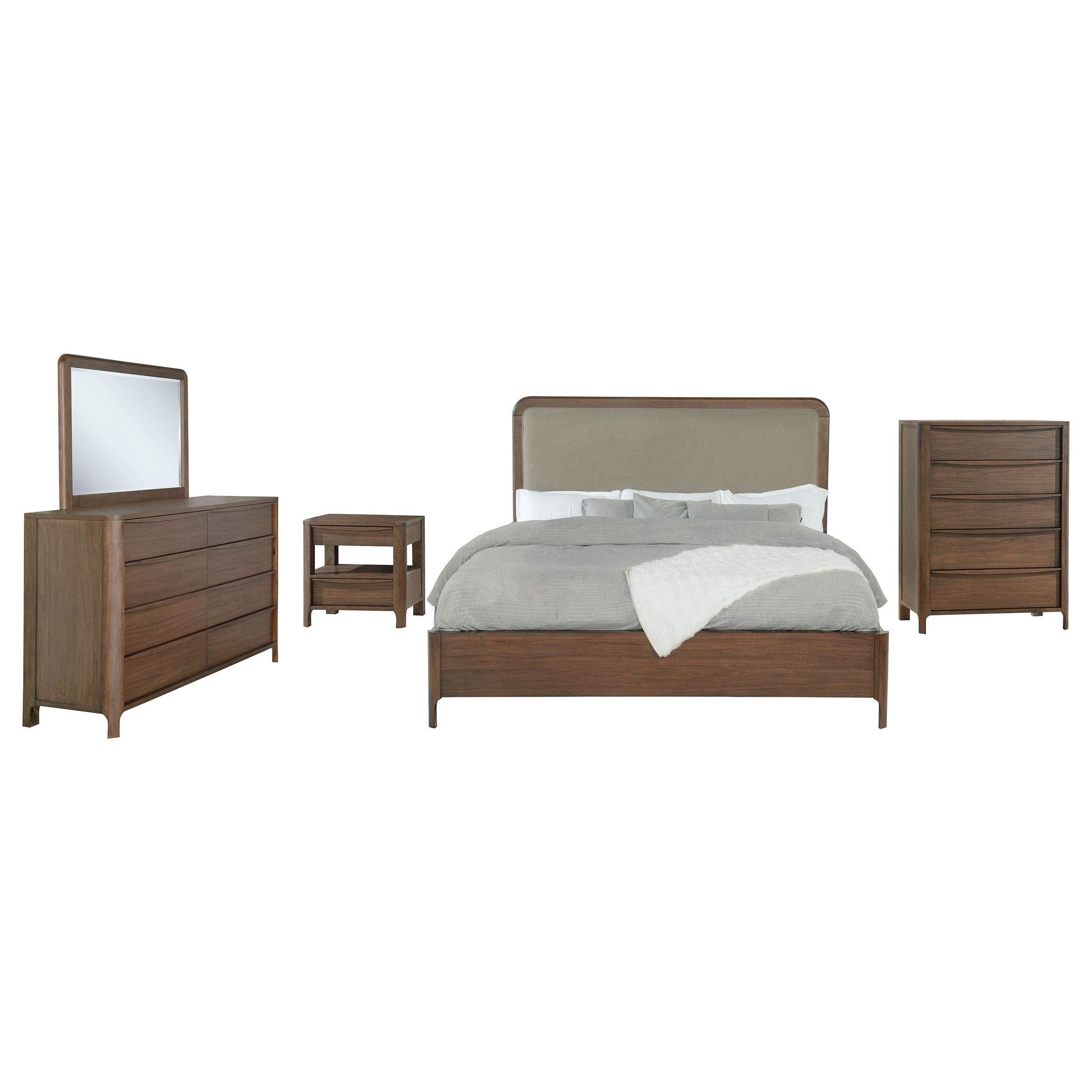 Maderia 5-piece California King Bedroom Set Walnut - 223321KW-S5