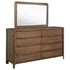 Maderia 8-drawer Dresser and Mirror Walnut - 223323M